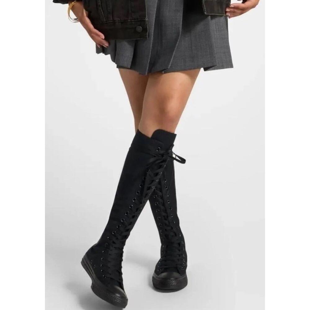 Converse Black Knee-High Sneakers